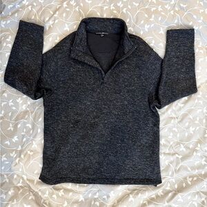 Beverly Hills Polo Club men’s large 1/4 zip black heather jacket in EUC